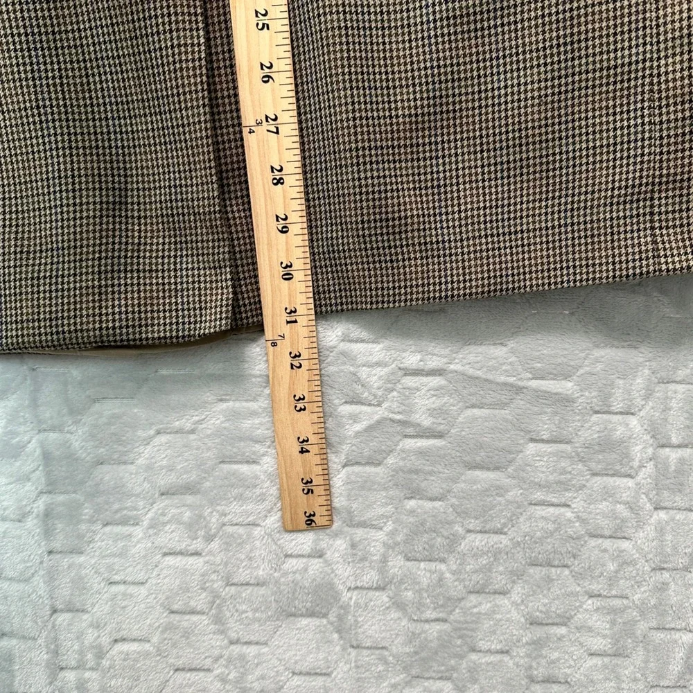 Vintage Lauren Ralph‎ Lauren Men 44 Wool Houndstooth Sport Coat Blazer Academia